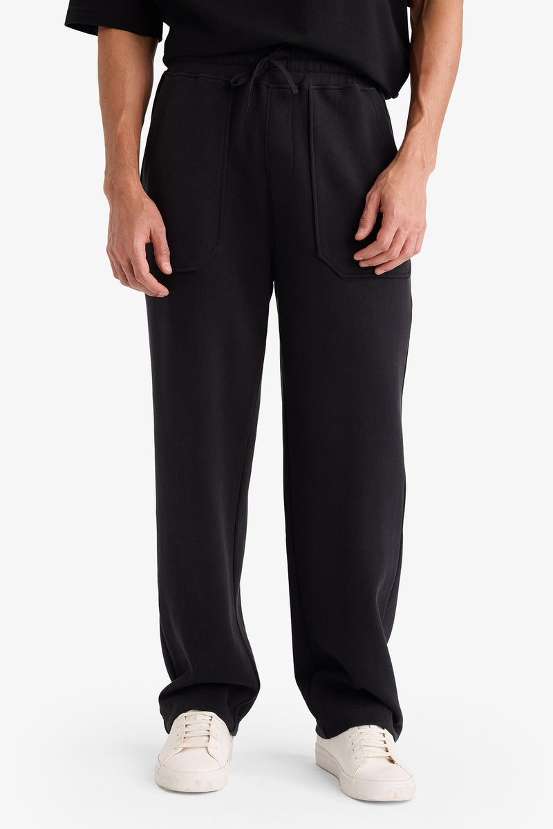 DeFacto Black Man Relax Fit Trousers Casual - Image 3
